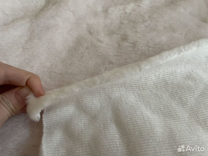 Искусственный мех белый короткий ворс