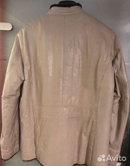 Кожаная дубленка мужская 56 размер