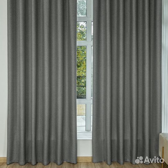 Шторы рогожка Орфей Серебро