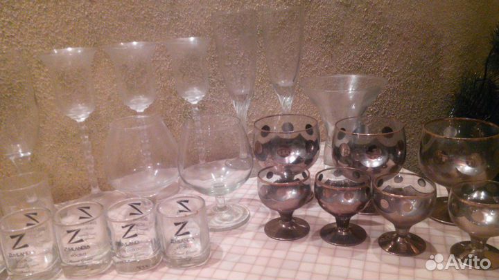 Рюмки фужеры бокалы