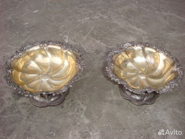 Икорницы серебро 84 Россия 1843 года