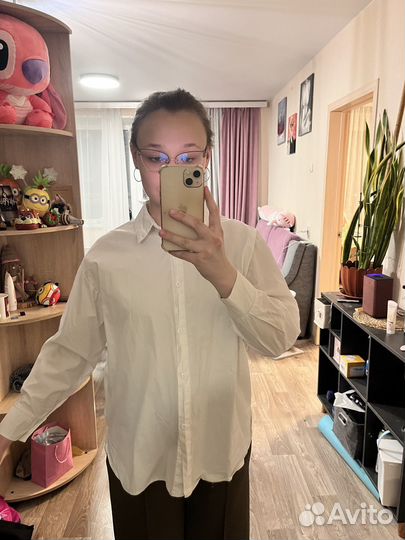 Х/б рубашка белого цвета