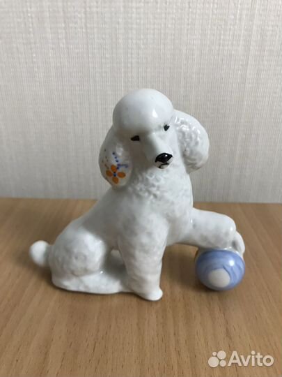 СССР Статуэтка пудель с мячом