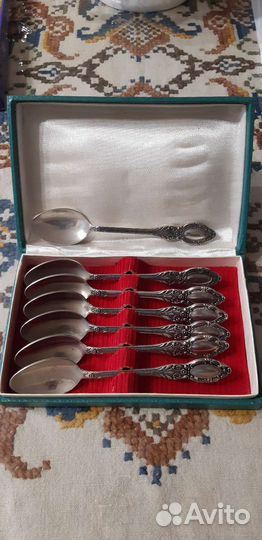 Набор чайных мельхиоровых ложек, вилок