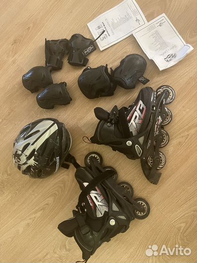 Роликовые коньки + защита