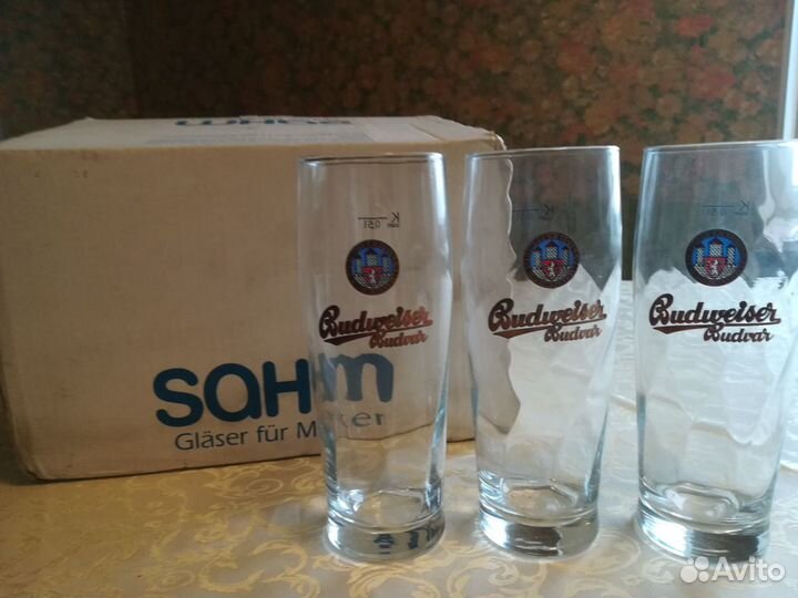 Бокалы пивные Budweiser 0,5l