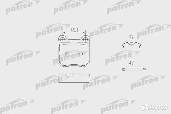 Patron PBP1117 Колодки тормозные дисковые задн SAA