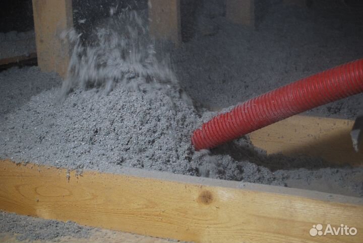 Утепление Эковатой за день потолок скаты стены