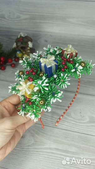 Новогодний ободок ёлочка