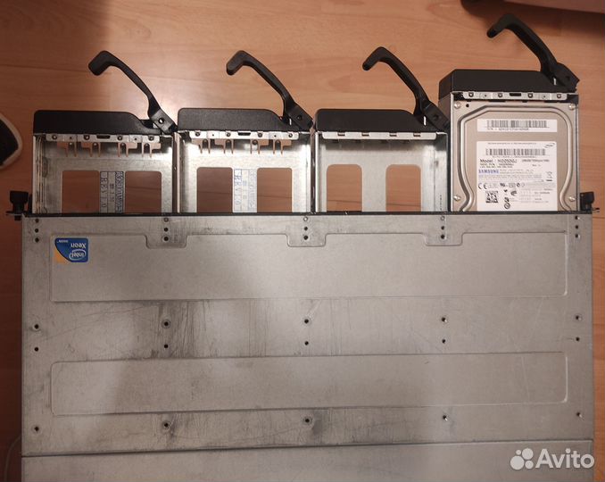 Сервер 1U -2 процессора Xeon, DDR3 16Гб, HDD-250Гб