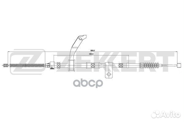 Трос стояночного тормоза правый Toyota Avensis