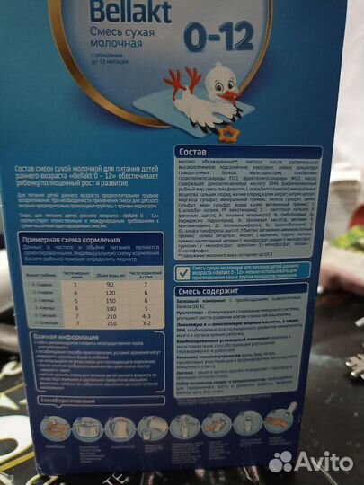 Детская молочная смесь беллакт