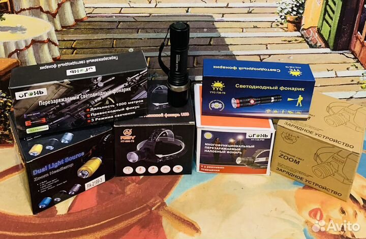 Налобный фонарь и ручной