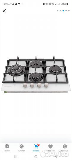 Газовая варочная панель 4 конфорки новая