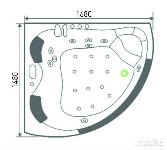 Ванная угловая джакузи