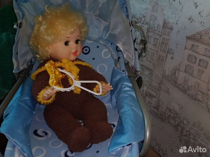 Кукла пупс с веснушками 45 см, Кругозор СССР