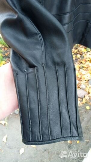 Куртка нат. кожа с норкой р. 46