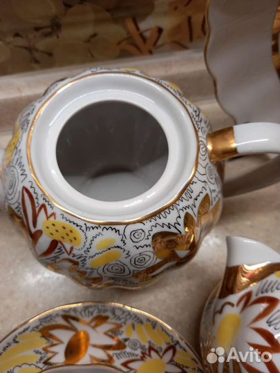 Сервиз чайный Золотая ромашка лфз