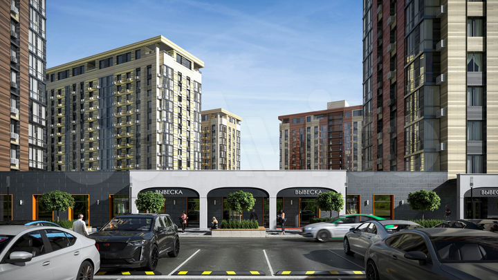 2-к. квартира, 55,4 м², 7/14 эт.