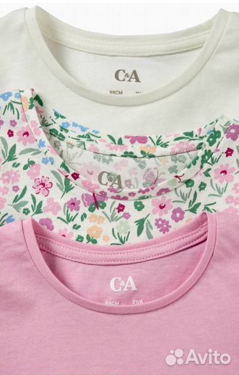 Футболки C&A комплект для девочки 122/128
