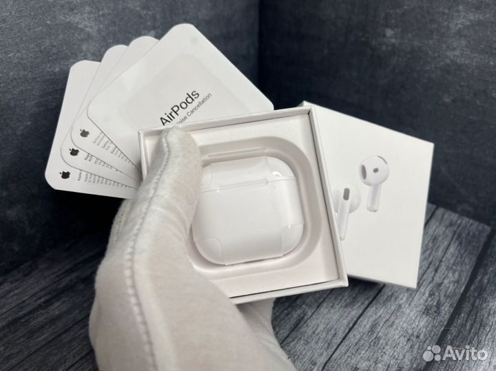 Airpods 4 + Блок + Чехол