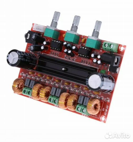 Усилитель звука. 2+1 на Саб. 3 канала. 100 ватт