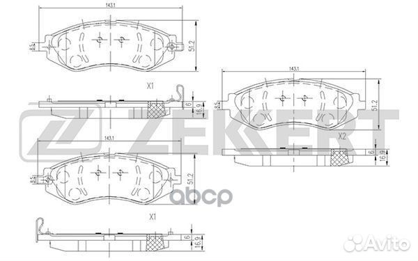 Колодки торм. диск. передн. Chevrolet Lacetti