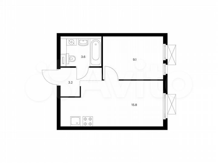 1-к. квартира, 31,7 м², 19/25 эт.