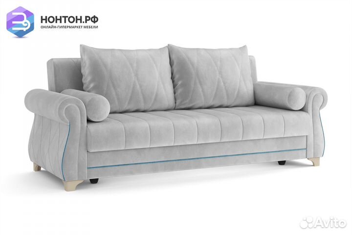 Диван книжка Порто М светло-серый