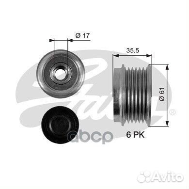 OAP7100 шкив генератора MB Vito 2.3 96-03 OAP