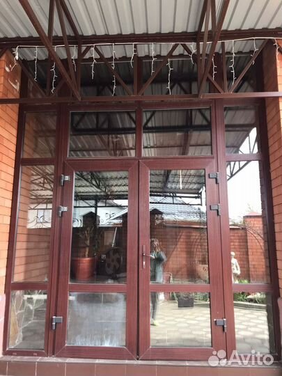 Стеклопакет с дверью витраж