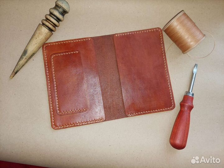 Обложка для паспорта натур. кожа ручная работа