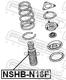 Пыльник переднего амортизатора nshb-N16F Febest