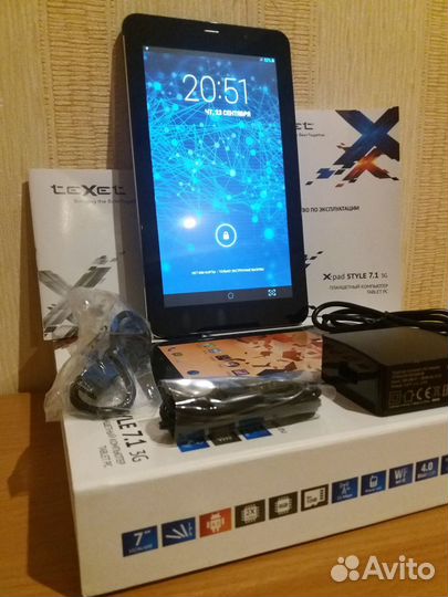 Планшетный компьютер (texet TM-7058) с хранения