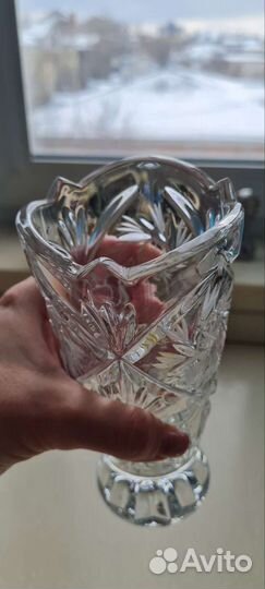 Хрустальная ваза, конфетница. Винтаж