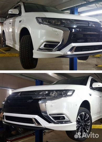 Накладка на туманки Outlender 3, phev