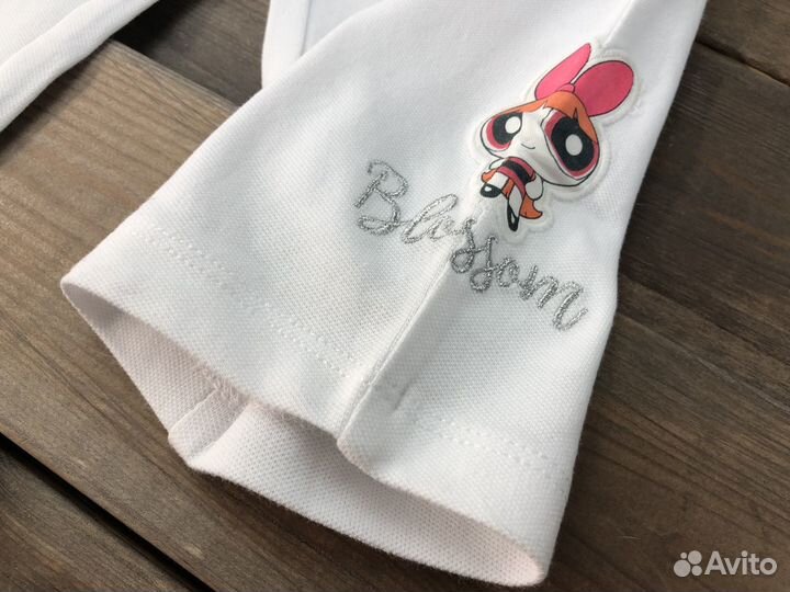 Бриджи белые хлопок для девочки 116 122 Италия