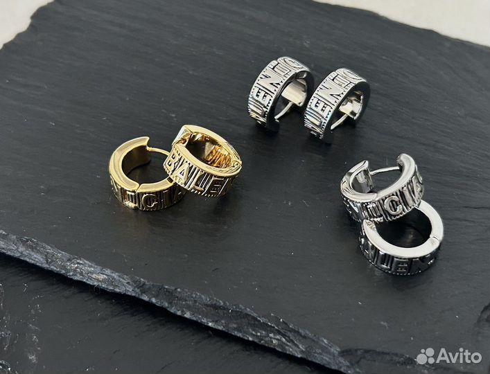 Серьги конго Balenciaga Force Striped