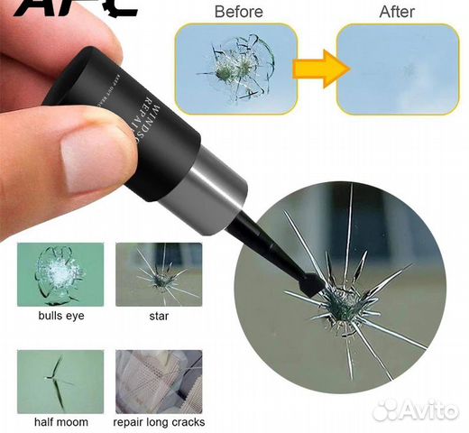 Набор для ремонта ветровых стекол авто