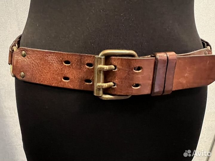 Ремень massimo dutti натуральная кожа Италия S