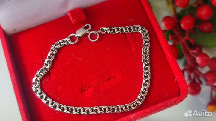 Серебряный браслет Бисмарк, 17,5 см, 3,83 гр