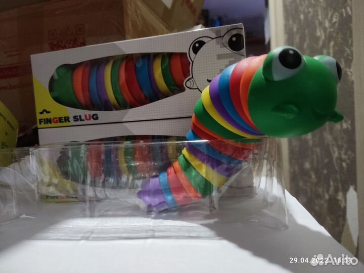 Погремушка Антистресс Гусеница 19 см в