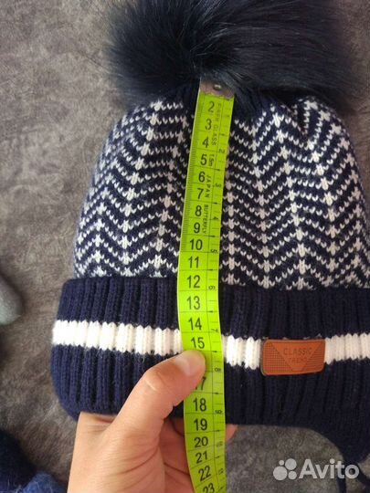 Шапка зимняя тёплая+ варежки на 2-5 лет