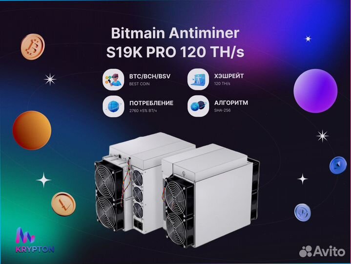 Оборудование для майнинга bitmain antminer S19K PR