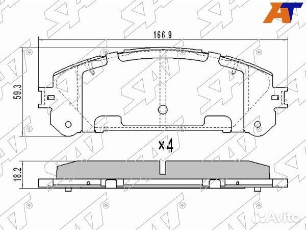 Колодки тормозные Передние lexus RX200T