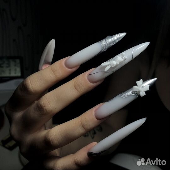 Маникюр на дому, экстра наращивание ногтей