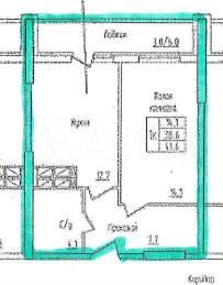 1-к. квартира, 42 м², 25/29 эт.