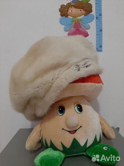 Норковый мягкий берет