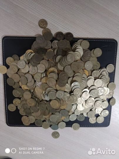 Монеты СССР 10 копеек. 1.5кг 1000шт