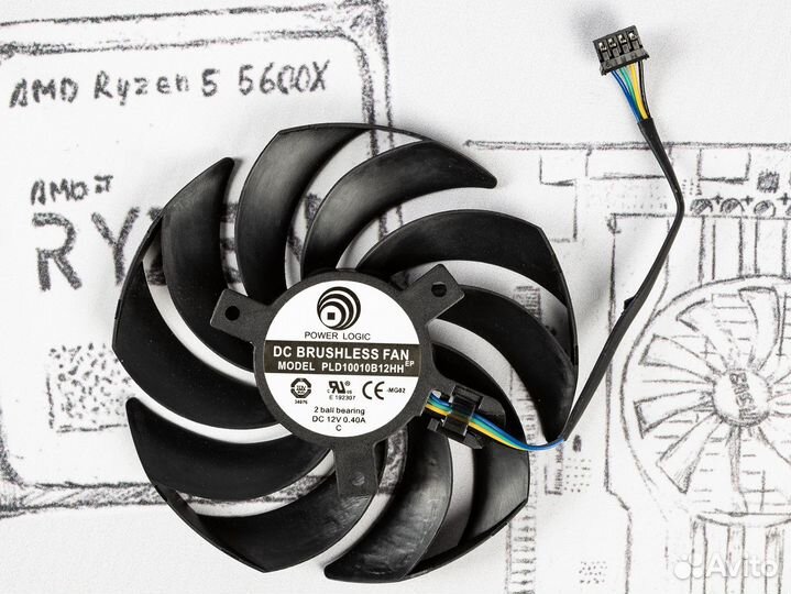 Вентилятор для MSI RTX 3060 3070 3080 3090 Ti 90мм